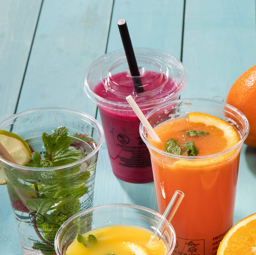 PURE Papier Trinkhalme lang 23 cm, Ø 0,8 cm, schwarz, 3.800 Stk.