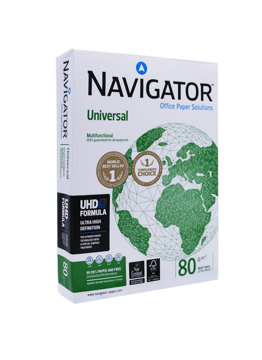 Navigator Universal Papier, 80g, A4, 500 Blatt, hochweiß