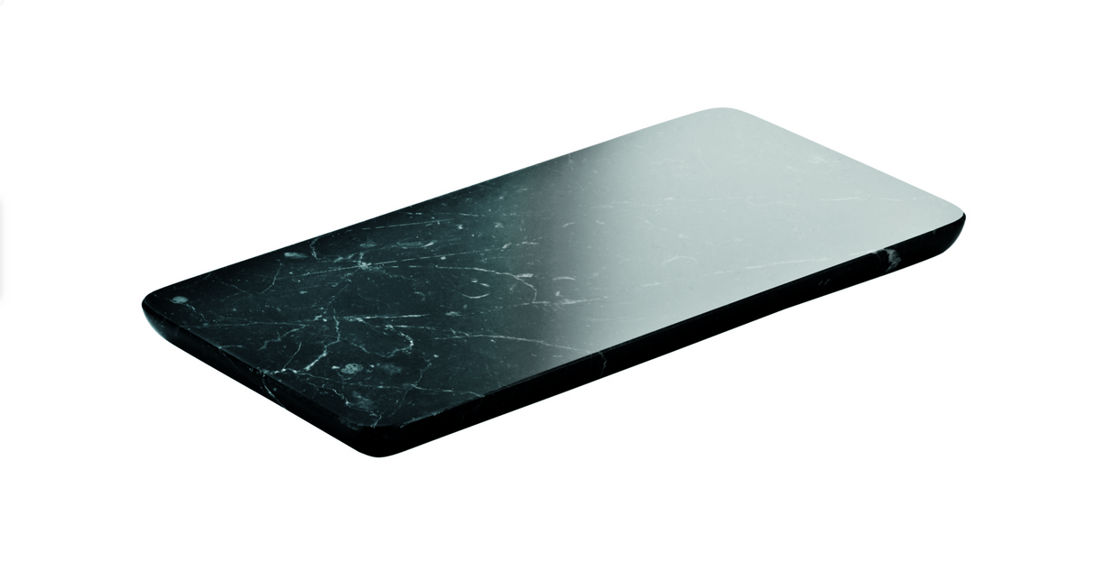 PLAYGROUND Marmor / Marble - Platte rechteckig schwarz 18x9cm - (1 Stück)