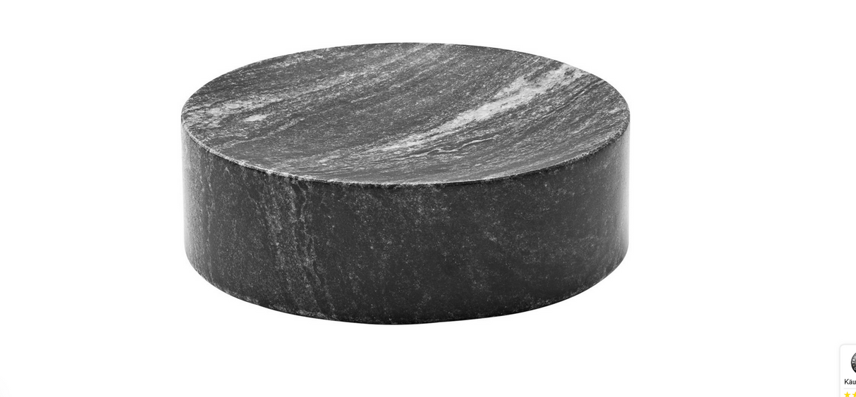 PLAYGROUND Marmor / Marble - Plateau rund schwarz 13cm - (1 Stück)