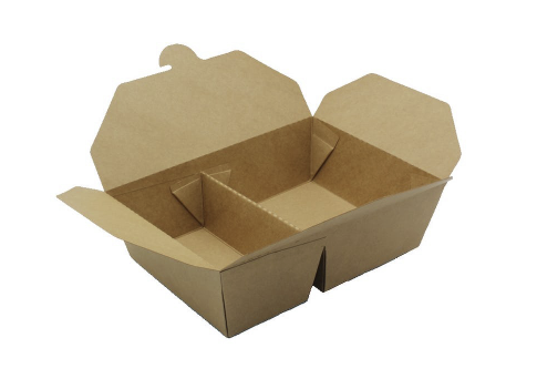 Food-Box braun 2-geteilt, 120x105x65, ca. 700ml, 600 Stück