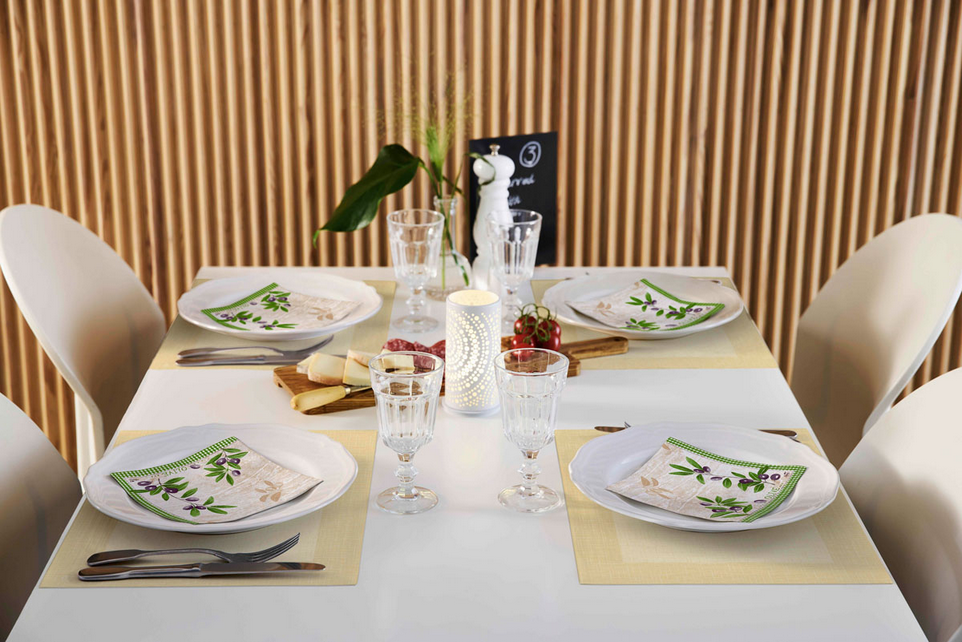 DUNI Dunicel-Sets 30x40 Linnea creme 5x100P.