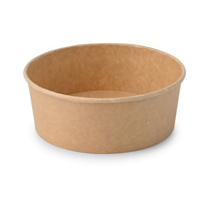 Kraft Papier Salat Schale mit PET Deckel