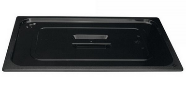 GN Deckel 1/2 Polycarbonat, Deckel mit Griff schwarz 6 Stk.