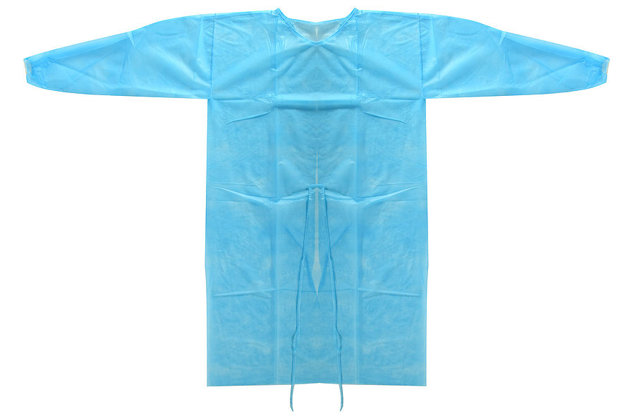 Besucherkittel PP-Vlies blau, Einweg z. Binden / Größe universal , 100 Stk.