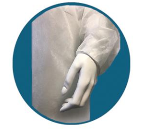 Besucherkittel PP-Vlies weiß, Einweg z. Binden 120x150cm, 10 Stk. einzeln verpackt