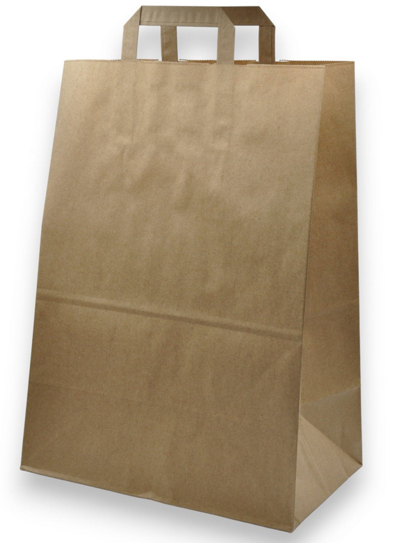 Papiertragetaschen Kraftpapier braun, verschiedene Größen 250 Stk./Karton