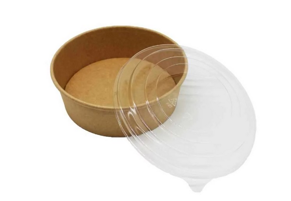 Salatschale aus Kraft-Papier 1250ml, braun, mit PET-Deckel, 200 Stk.