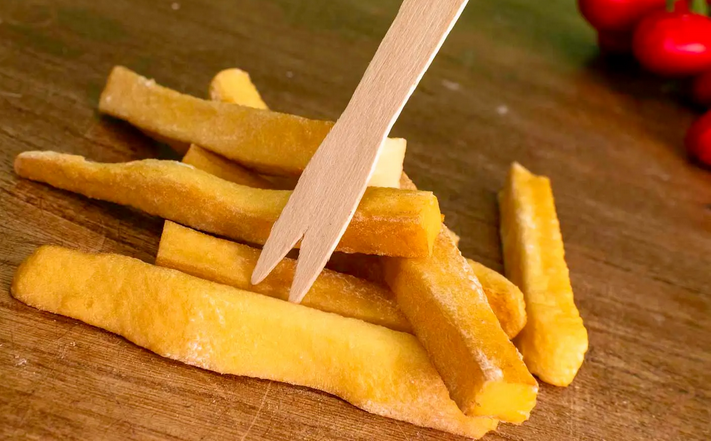 Papstar Snack-Gabeln aus Holz "pure" 12,1 cm, 500 Stück