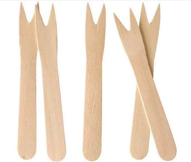 Papstar Pommes Holzgabeln "pure" 8,5 cm, 1.000 Stück