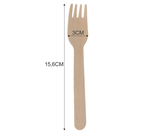 Gabel 160mm, Holz gewachst, 100 Stk.