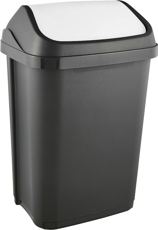 Abfallbehälter Swing Top 15l grau/schwarz
