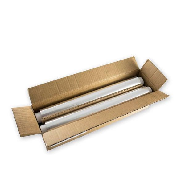 Alufolie, 45cm, lebensmittelecht, 14my, extra stark, 1.500gr., 4 Roll. im Karton