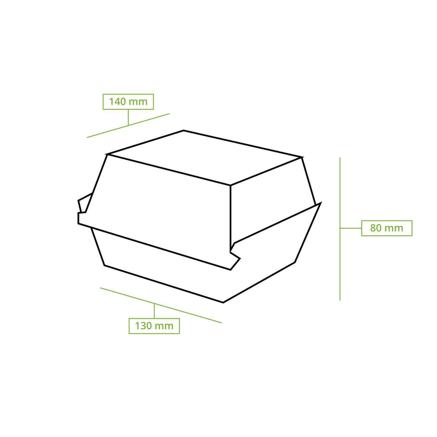 Take-away-Burger-Boxen 13 x 14 x 8 cm, Kraftkarton, braun, 250 Stk. (inkl. Lizenzgebühr)