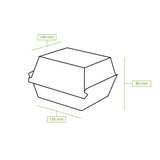 Take-away-Burger-Boxen 13 x 14 x 8 cm, Kraftkarton, braun, 250 Stk. (inkl. Lizenzgebühr)