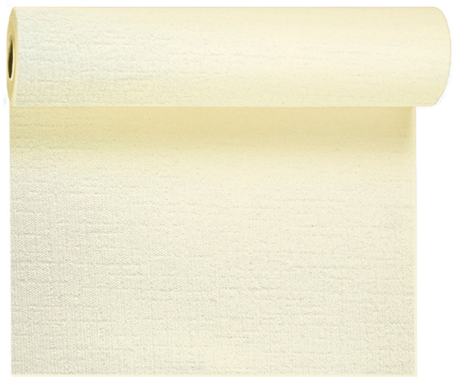 DUNI Evolin-Tete aTete Tischläufer, 0,41x24m, creme, 4x1 Rolle
