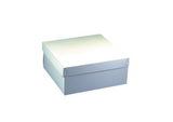 Tortenkartons, mit Deckel, Pappe eckig 30 x 30 x 10 cm weiss