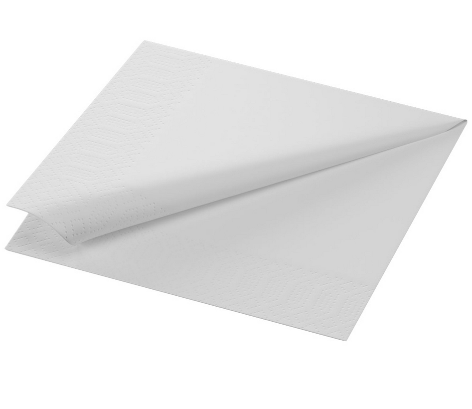 DUNI Zelltuch Serviette 3lg 33x33 1/4 F. Weiss, 4x250Stk.