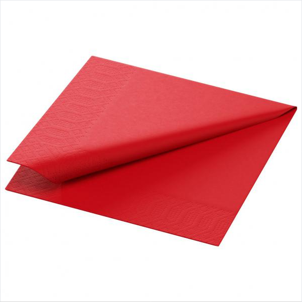 DUNI Cocktail Serviette 3lg. 24x24, 1/4F rot 8x250Stk.