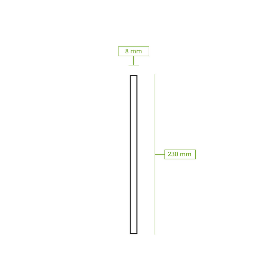 PURE Papier Trinkhalme lang 23 cm, Ø 0,8 cm, schwarz, 3.800 Stk.