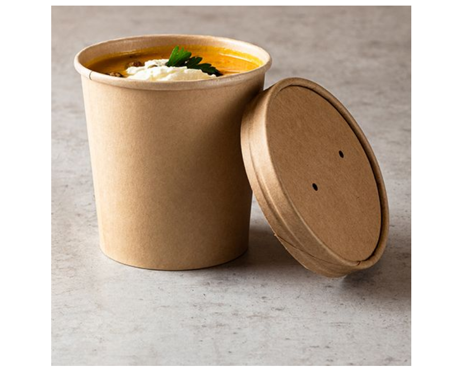 Suppenbecher 8oz (230ml) PAPPE/PLA BRAUN 500 stk.