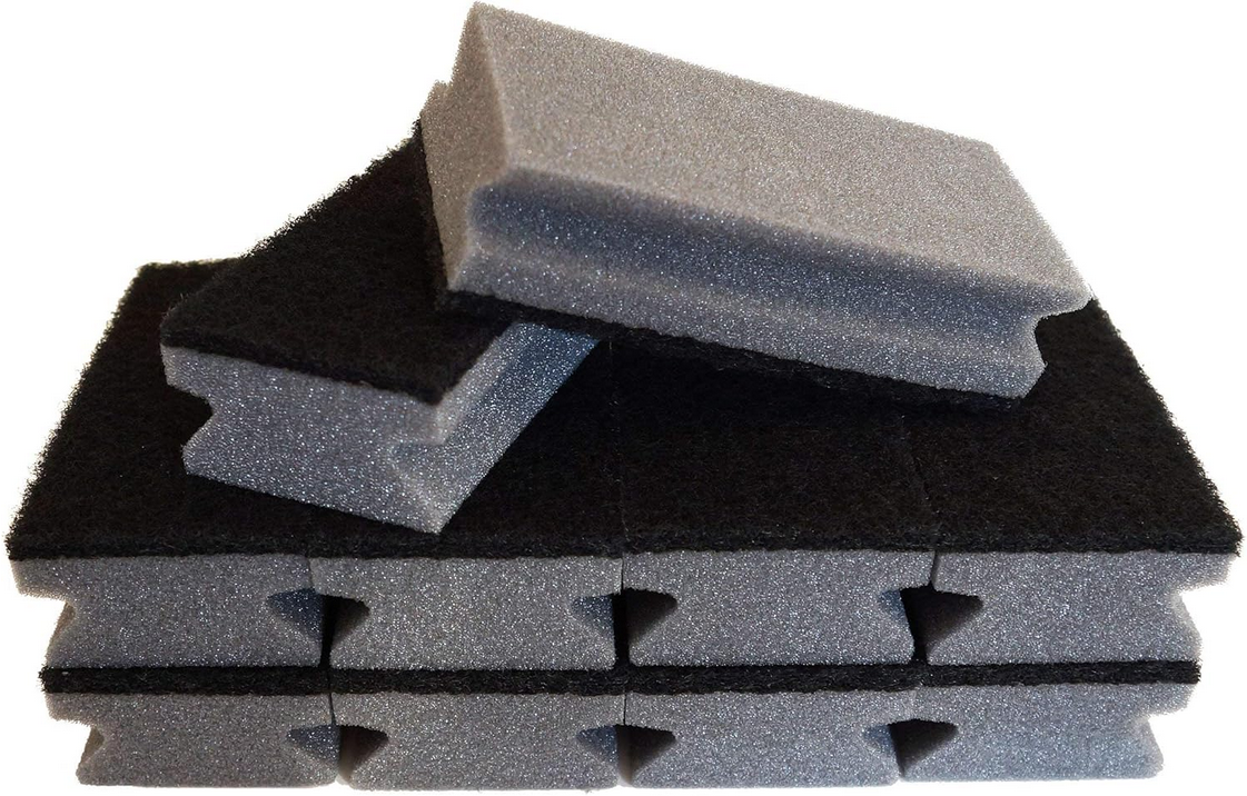 REZI Scheuerschwamm groß 10er 15x7x4,5cm anthrazit/schwarz
