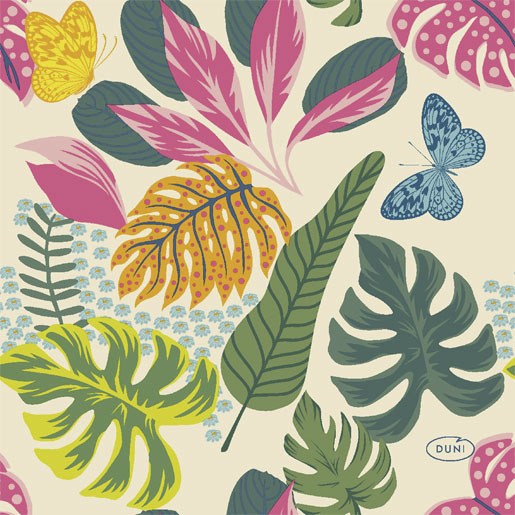 DUNI Cocktail Serviette 3lg. 24x24, 1/4F 8x250Stk, verschiedene Farben