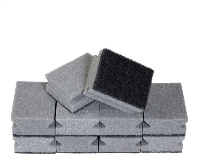 REZI Scheuerschwamm klein 10er 9x7x4cm anthrazit/schwarz