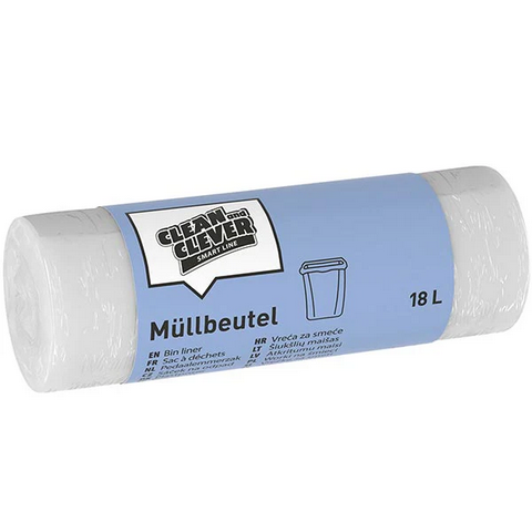 Abfallsack 18l weiß 460x520 50 Bl. je Rolle