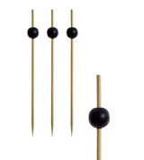 Papstar Fingerfoodspieße 12,5 cm, mit schwarzer Kugel, 250er Pack.