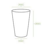Pappbecher 400 ml / 16 oz, Ø 90 mm, weiß, 1.000 Stück, inkl. EWK-ABGABE