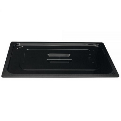 GN Deckel 1/4 Polycarbonat, Deckel mit Griff schwarz 6 Stk.