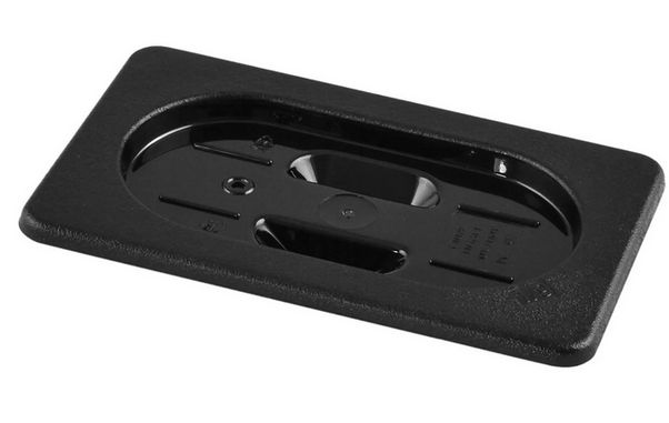 GN Deckel 1/9 Polycarbonat, Deckel mit Griff schwarz 6 Stk.