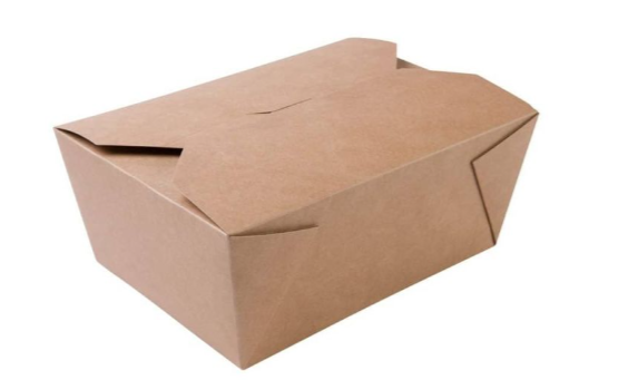 PURE Take-Away Karton mit Faltdeckel braun eckig, verschiedene Größen