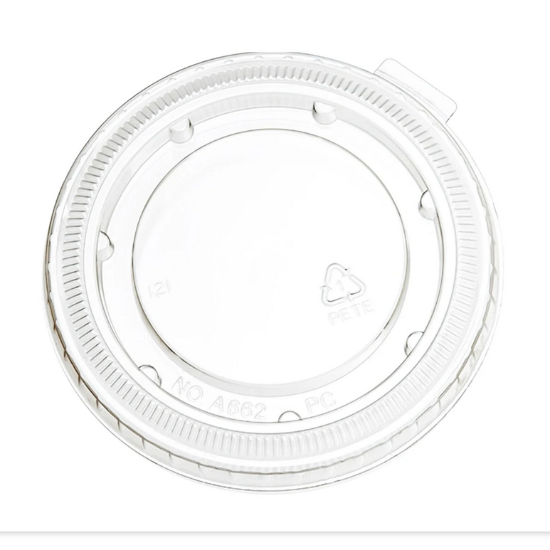 rPET Flachdeckel ohne Loch, Ø 95, (für rPet Smoothie Cup, 0,3l, 0,4l, 0,5l) 800 Stk.