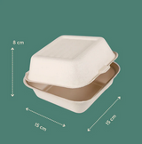 Zuckerrohr-Burger-Boxen 14,3 x 15 x 8,2 cm, quadratisch 500Stk. (inkl. Lizenzgebühr)