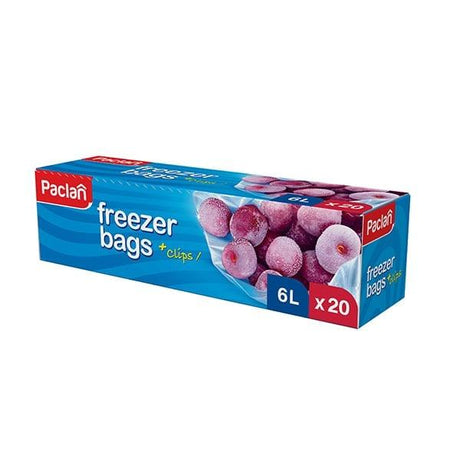 Gefrierbeutel 6l 300x460mm mit Clipsen 20Stk. - 16 Packungen pro Karton