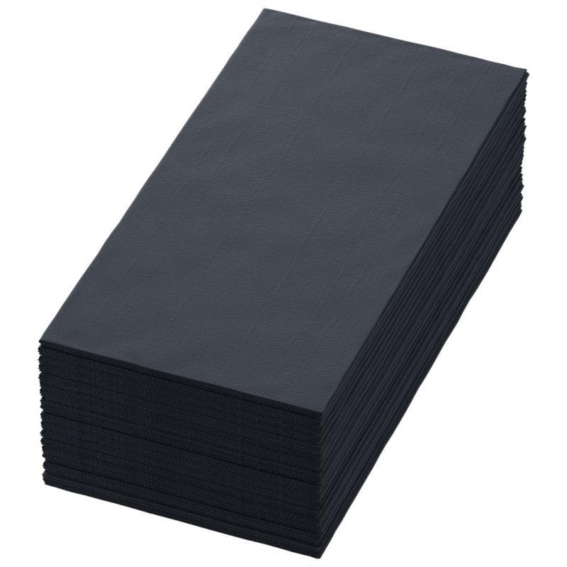 Duni Zelltuch Serviette 40x40 3lg 1/8 BF. Schwarz, 4x 250 Stck/Karton